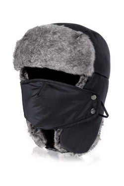 Black Unisex Trooper Trapper Hat/Mask thumbnail 1