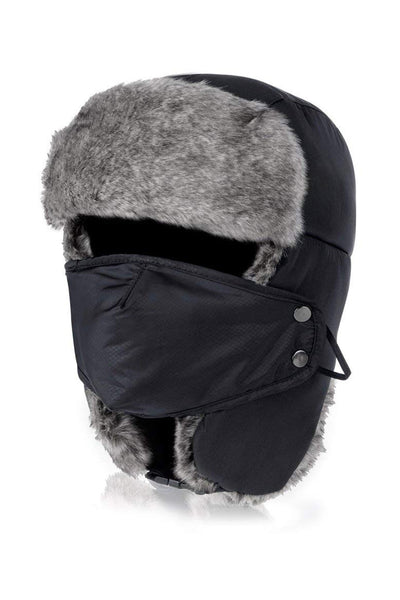 Black Unisex Trooper Trapper Hat/Mask
