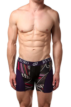 Black & Purple Bamboo Boxer thumbnail 1