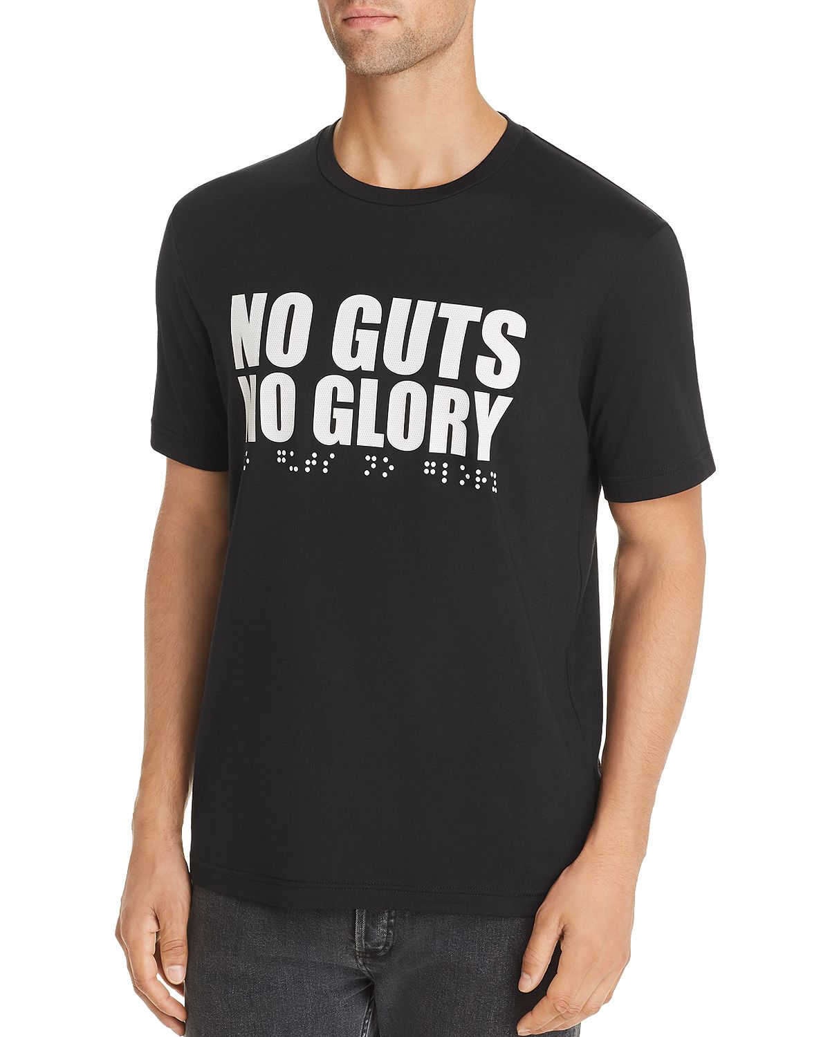 Blackbarrett By Neil Barrett No Guts No Glory Tee Black/White