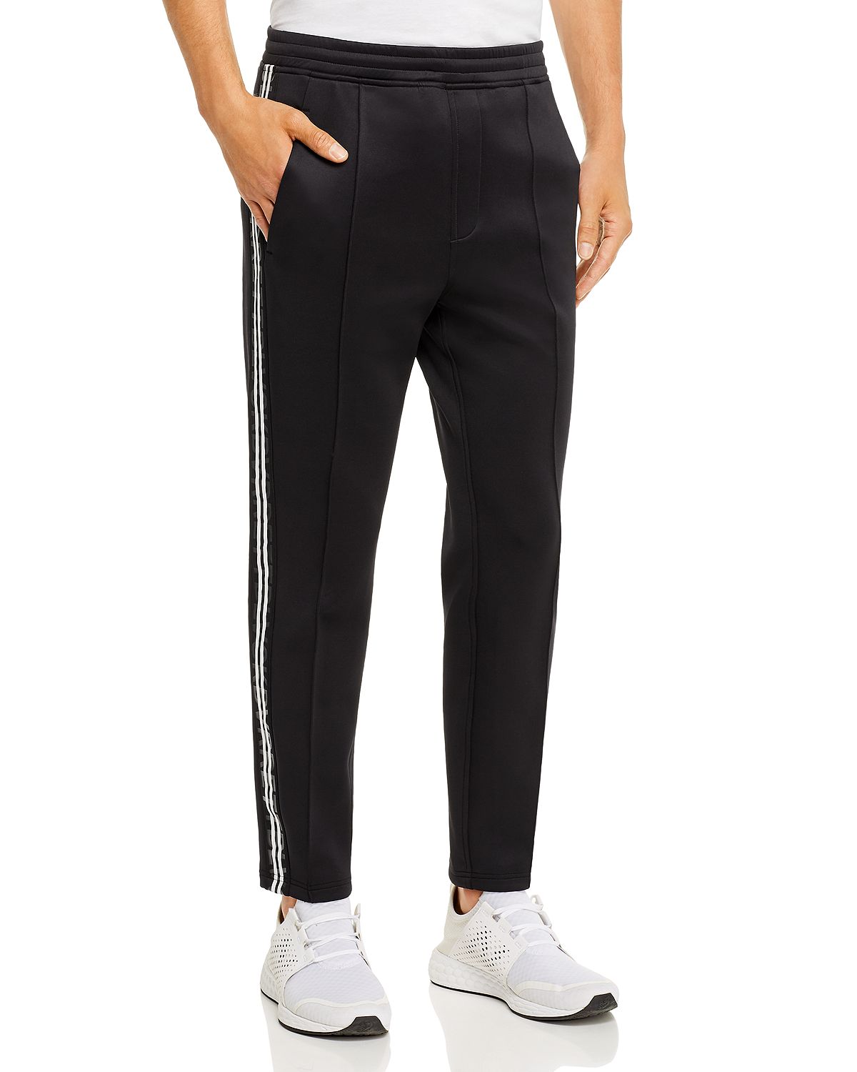 Blackbarrett By Neil Barrett Side Stripe Sweatpants Black