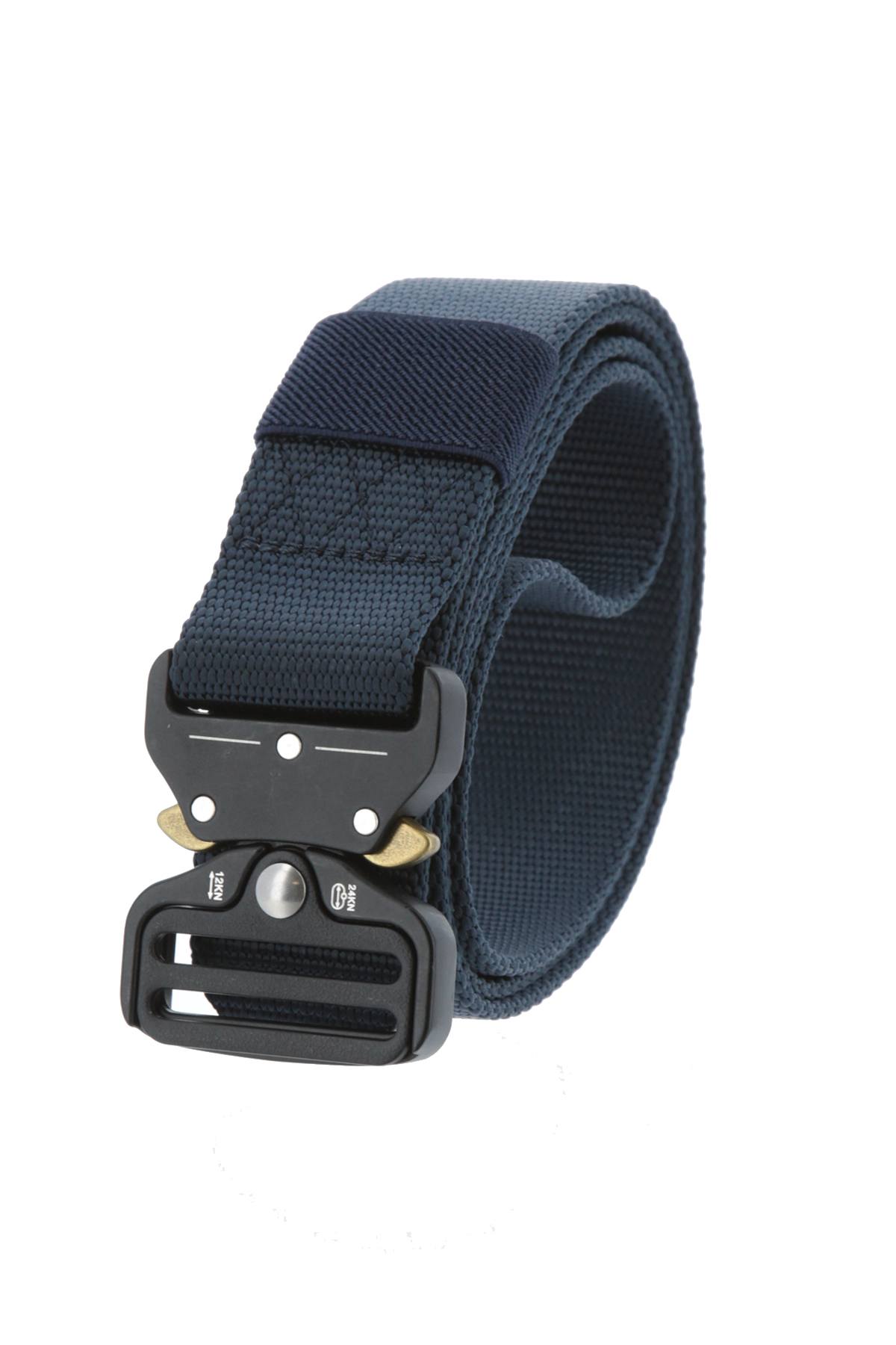 Blue Military Style Tactical Belt Nylon Belt with Heavy-Duty Quick-Release Metal Buckle