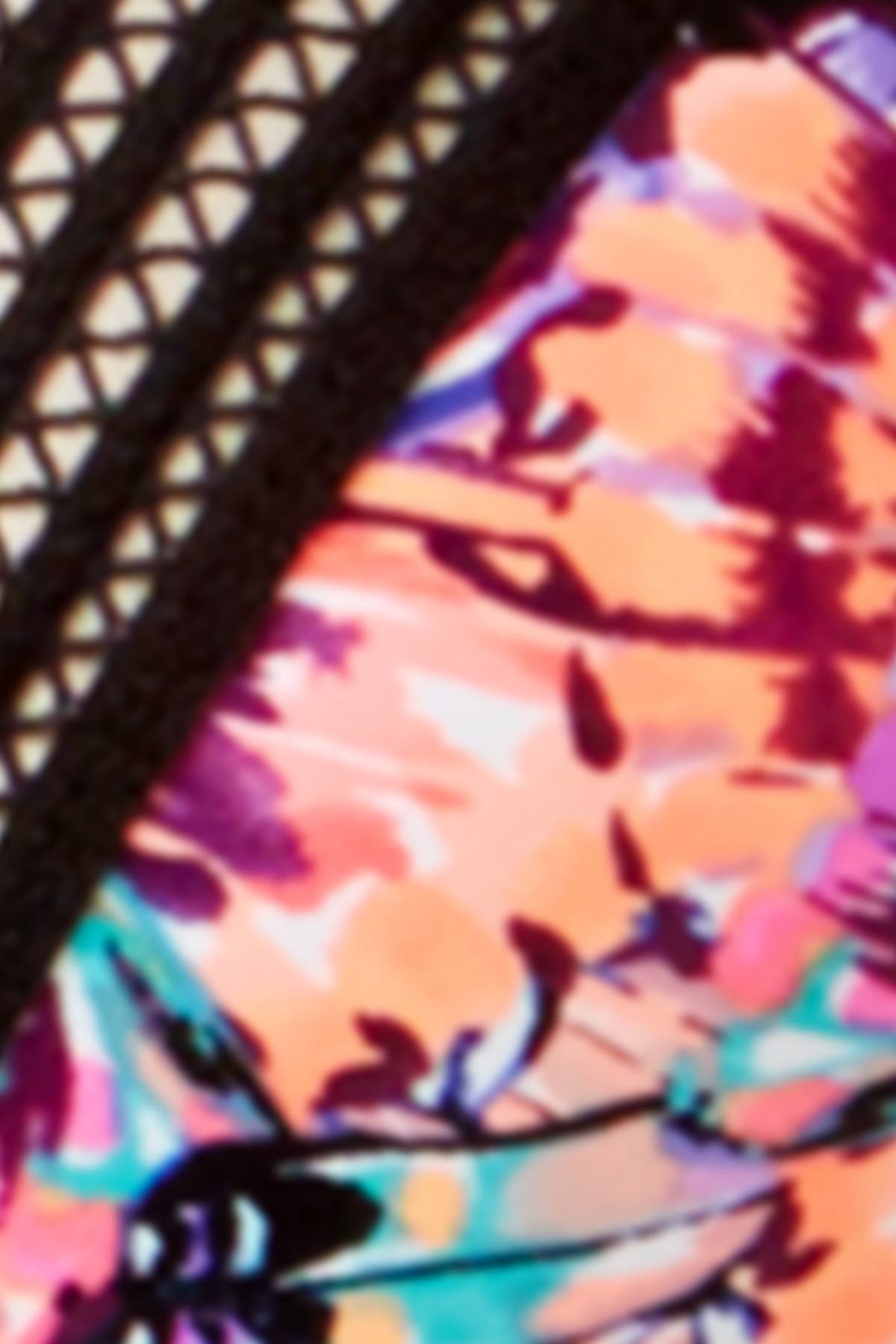 Body Glove Multicolor Baby Love Butterfly-Print Push-Up Triangle Bikini Top