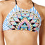 Body Glove Multicolor Look At Me Printed High Neck Bikini Top