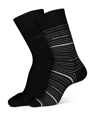 Boss Dress Socks Pack Of 2 Black