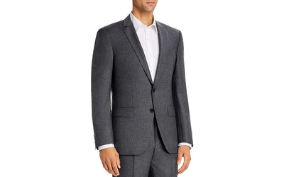 Boss Huge Flannel Slim Fit Suit Jacket Gray