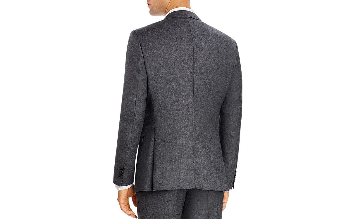 Boss Huge Flannel Slim Fit Suit Jacket Gray