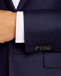 Boss Huge Flannel Slim Fit Suit Jacket Navy thumbnail 2