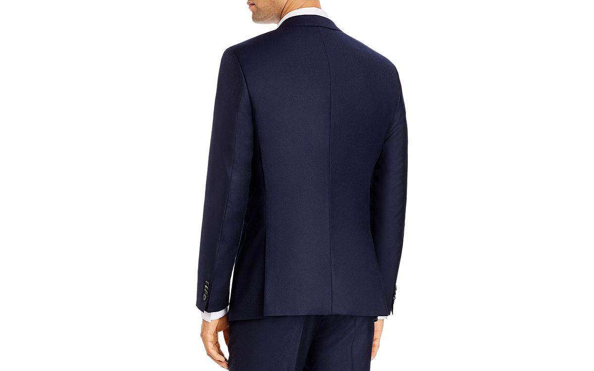 Boss Huge Flannel Slim Fit Suit Jacket Navy