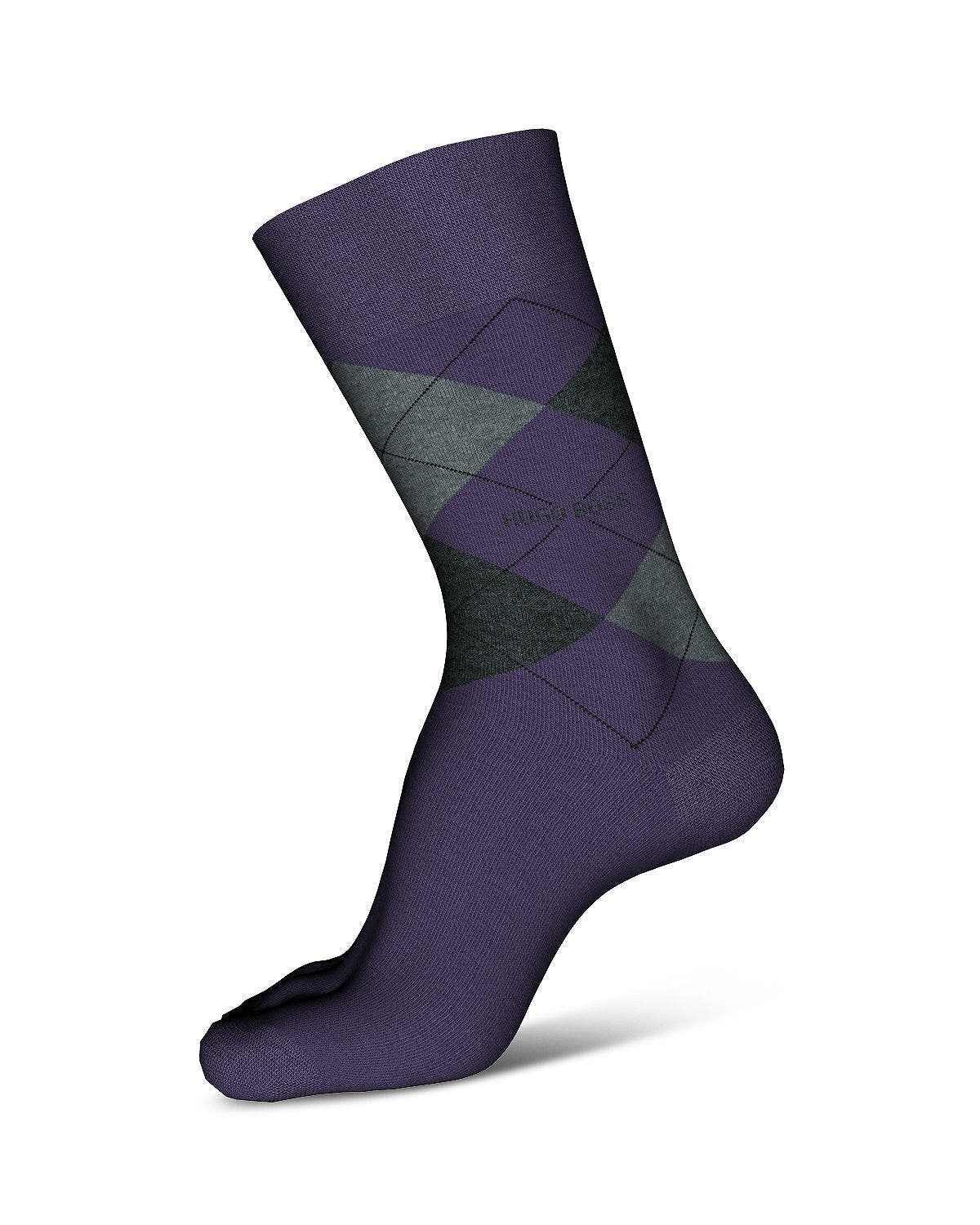 Boss John Argyle Socks Dark Purple