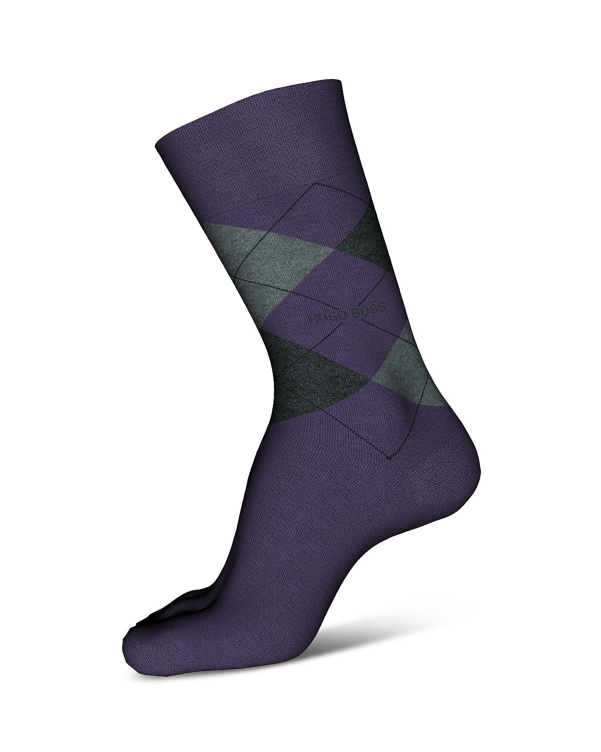 Boss John Argyle Socks Dark Purple