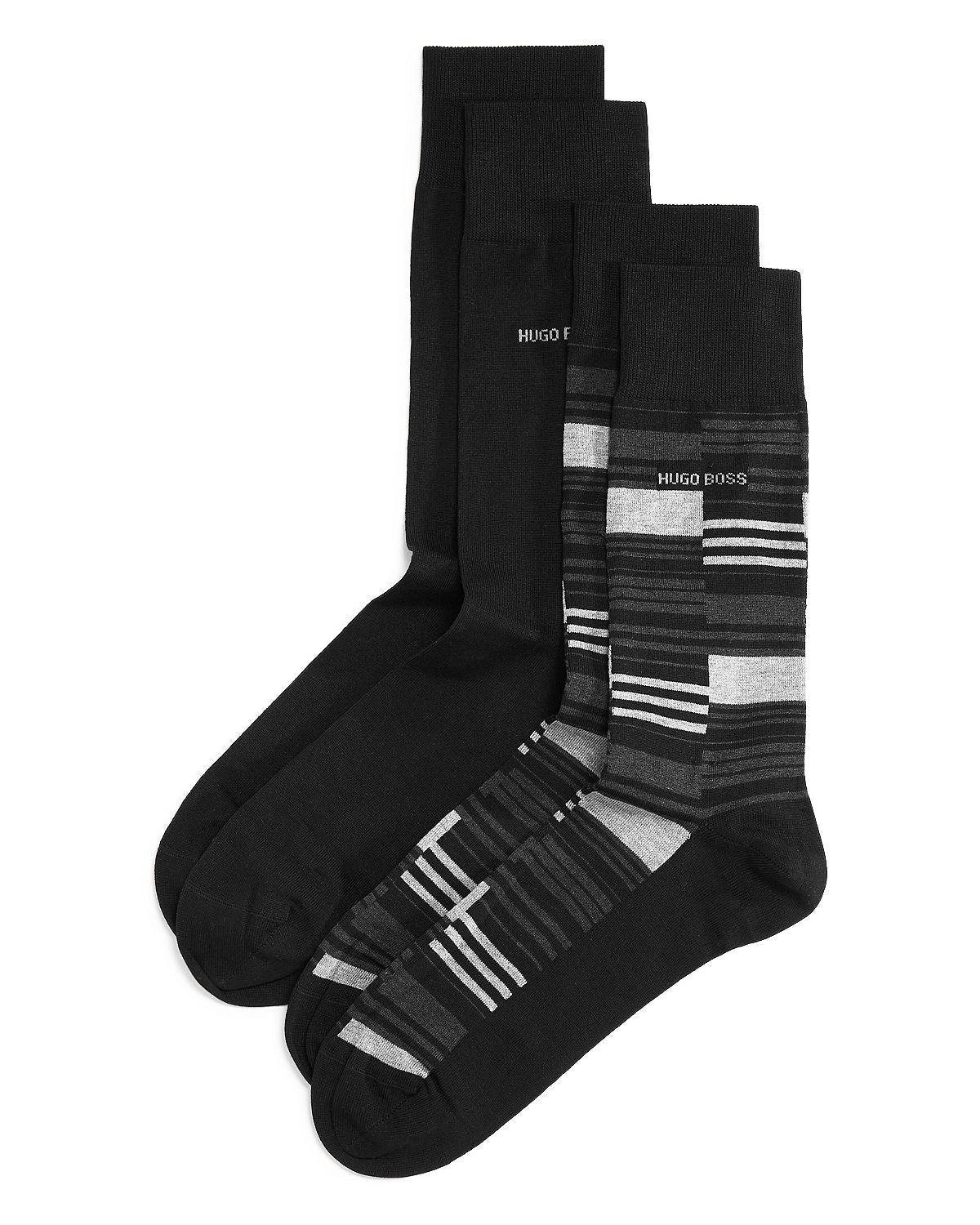Boss Logo Socks Pack Of 2 Black