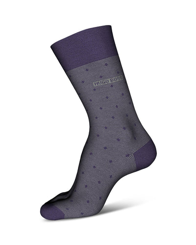 Boss Peter Dotted Socks Dark Purple