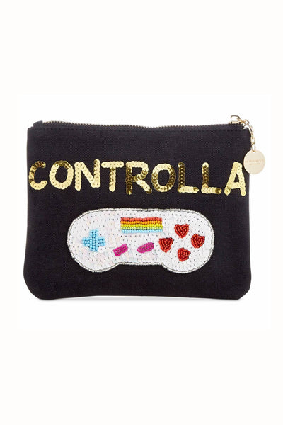 Bow & Drape Black Controlla Pouch