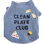 Bow & Drape Heather Grey Clean Plate Club Dog Sweatshirt