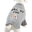 Bow & Drape Heather Grey Will Sit For Pizza Dog Sweatshirt