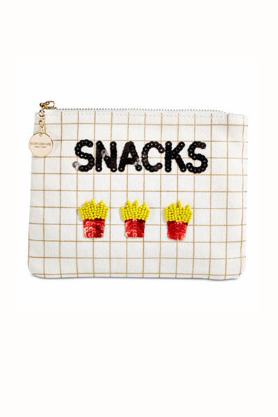 Bow & Drape Snacks Zip Pouch