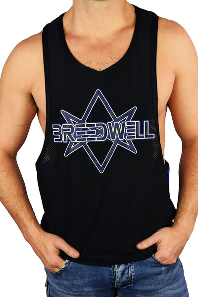 Breedwell Black/Blue Circuit Tank Top