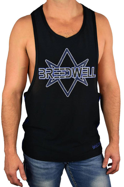 Breedwell Black/Blue Circuit Tank Top