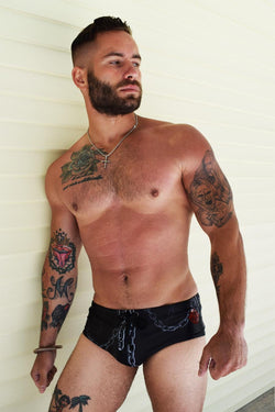 Breedwell Black Chains Swim Brief thumbnail 1