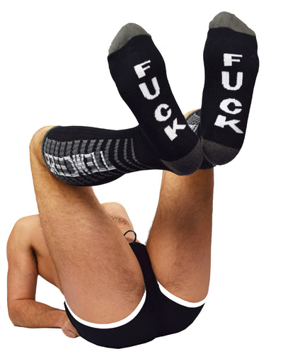Breedwell Black Hazard F You Socks