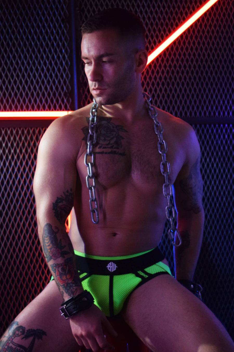 Breedwell Neon Green Mesh Axel Jockstrap