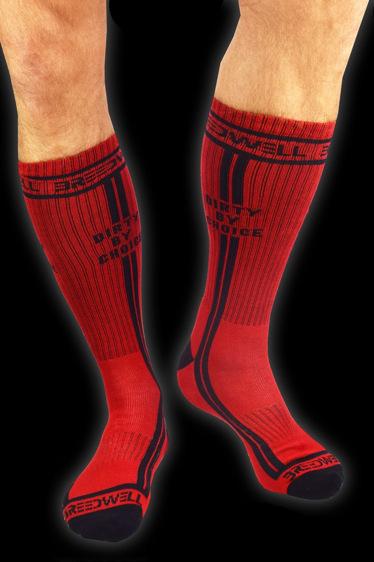 Breedwell Red 'Dirty by Choice' Socks
