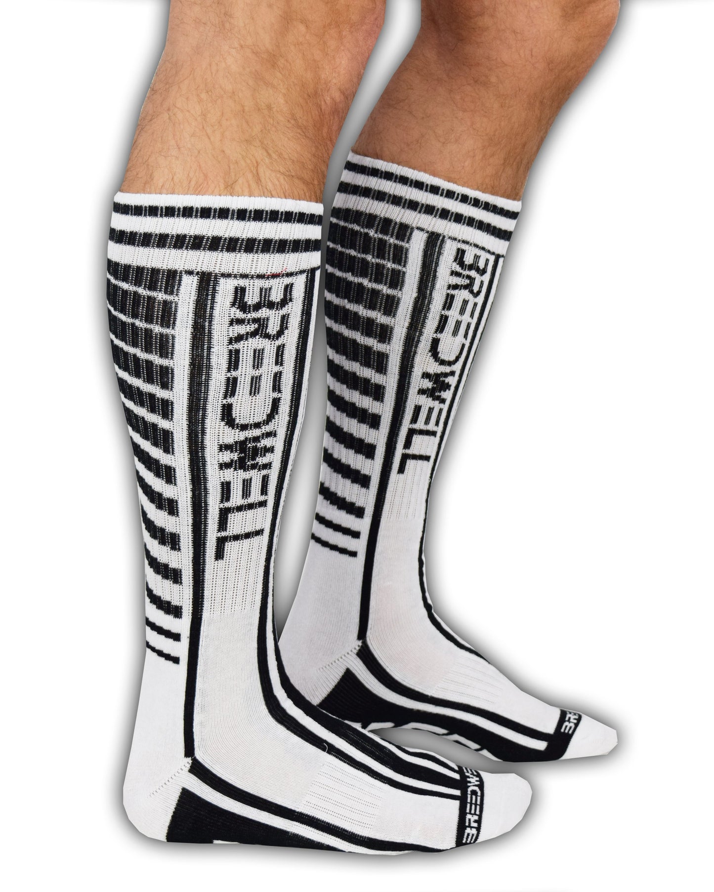 Breedwell White Moto Breed Socks