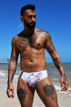 Breedwell White Soaked Swim Brief thumbnail 1