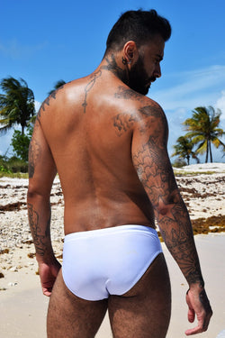 Breedwell White Soaked Swim Brief thumbnail 2