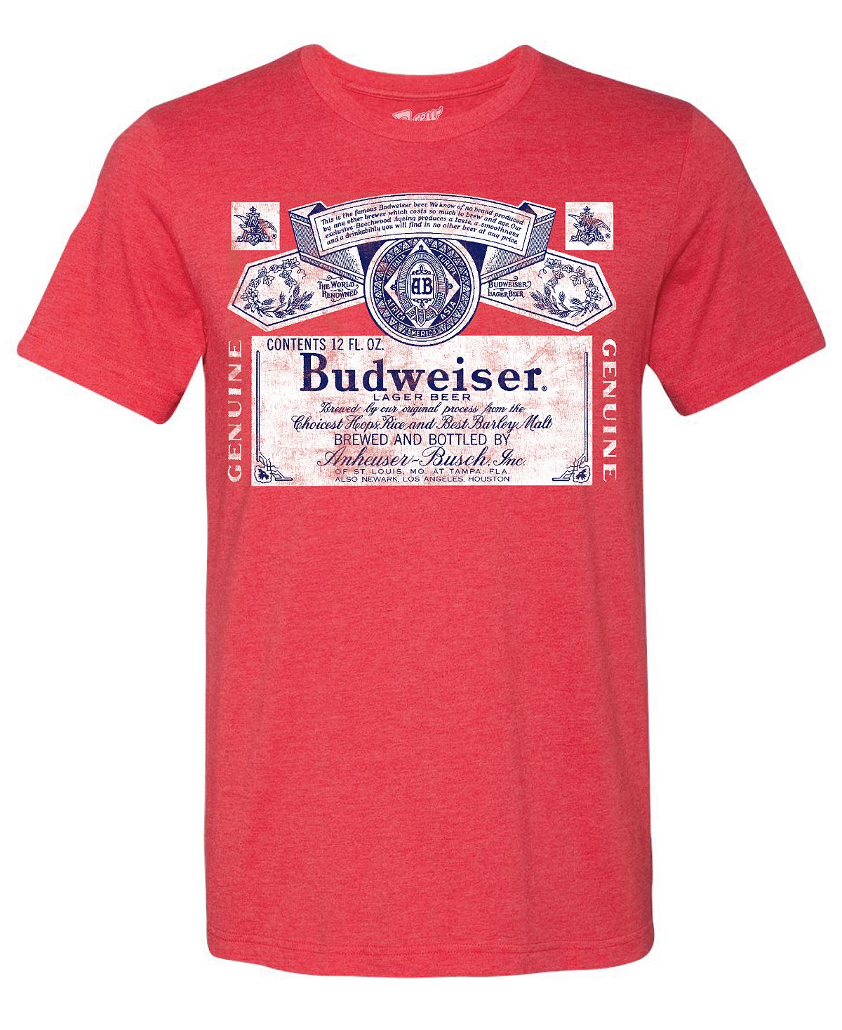Brew City Budweiser Graphic T-shirt Red