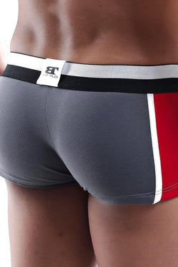 BriefTales Grey/Red Side Stripe Trunk thumbnail 2
