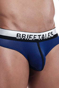 BriefTales Navy Blue Sport Mesh Bikini Brief thumbnail 1