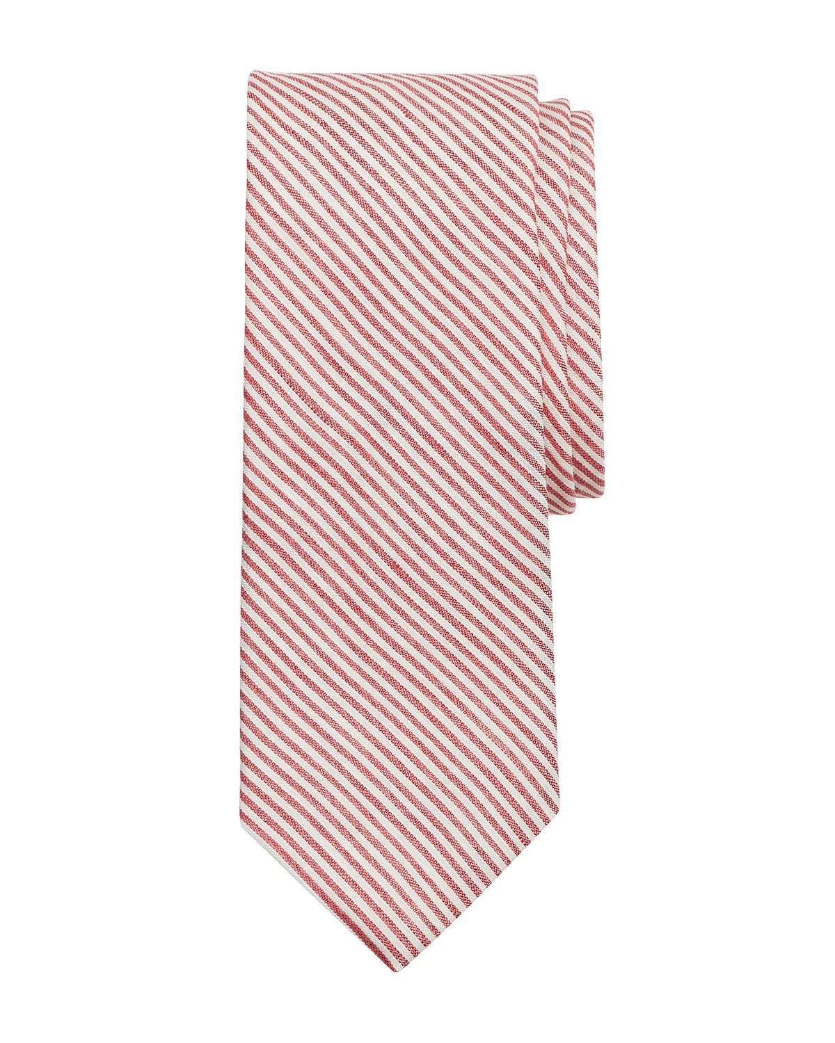 Brooks Brothers Candy Stripe Classic Tie Red
