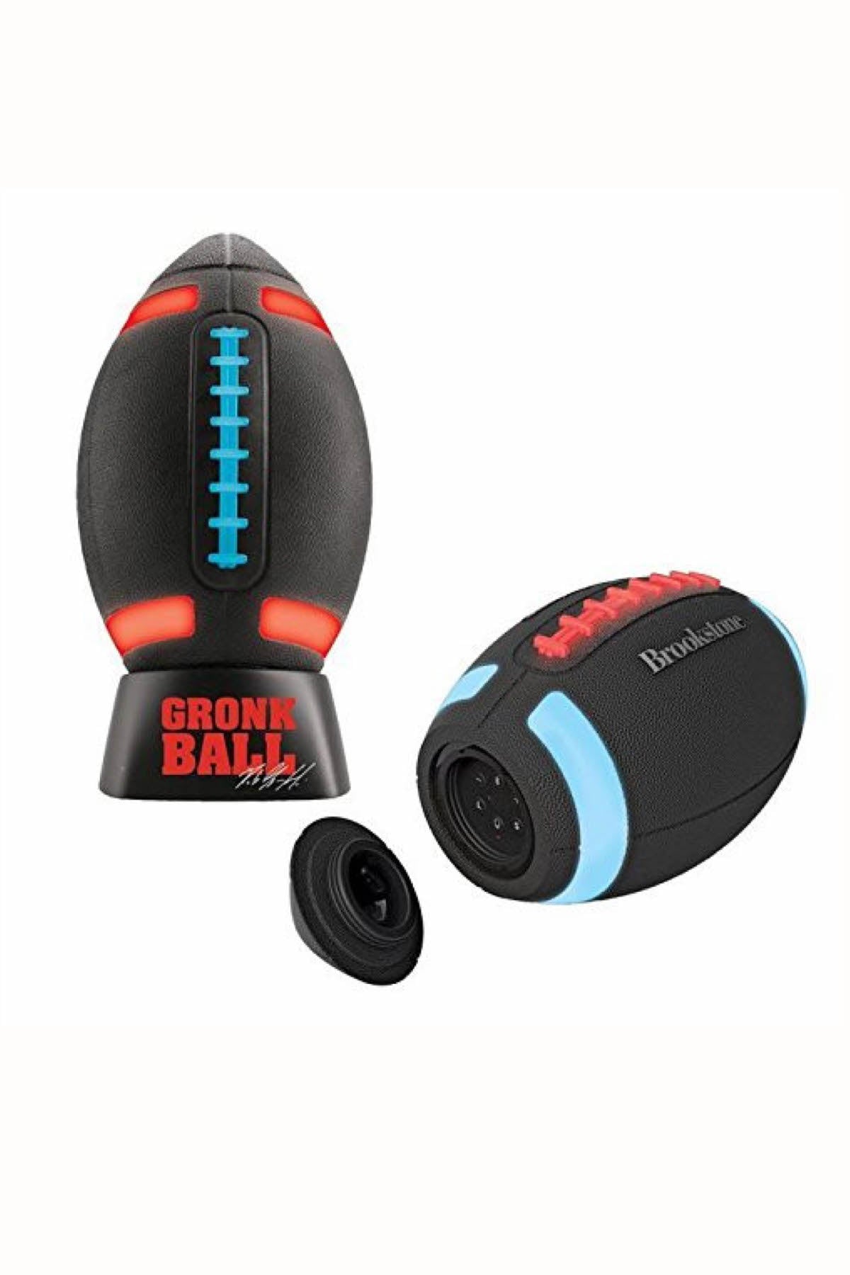 Brookstone MultiColor Rechargable LightUp Gronkball Football Bluetoo