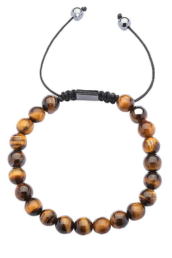 Brown Tiger's Eye Adjustable Protection Healing Bracelet thumbnail 2