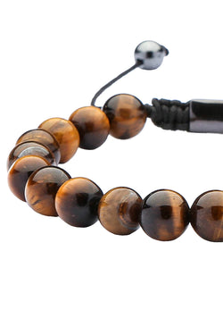 Brown Tiger's Eye Adjustable Protection Healing Bracelet thumbnail 3