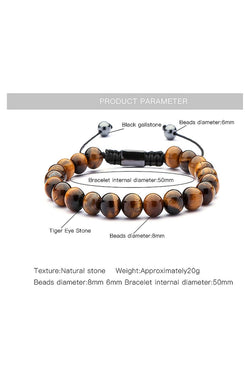 Brown Tiger's Eye Adjustable Protection Healing Bracelet thumbnail 4
