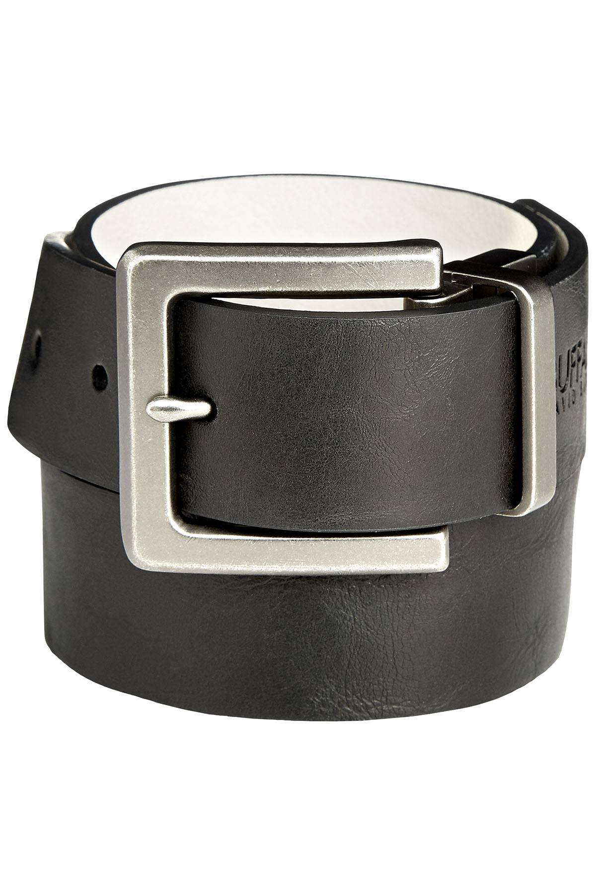 Buffalo David Bitton Black/White Milled Nubuck Reversible Belt
