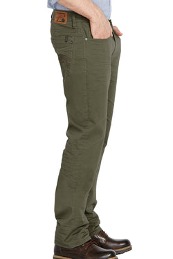 Buffalo David Bitton Dark-Army-Green Six-x Straight-Fit Stretch Jeans thumbnail 2