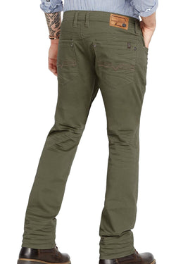 Buffalo David Bitton Dark-Army-Green Six-x Straight-Fit Stretch Jeans thumbnail 3