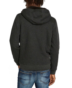 Buffalo David Bitton Fasox Sherpa Lined Full Zip Hoodie Sweatshirt Charcoal thumbnail 2