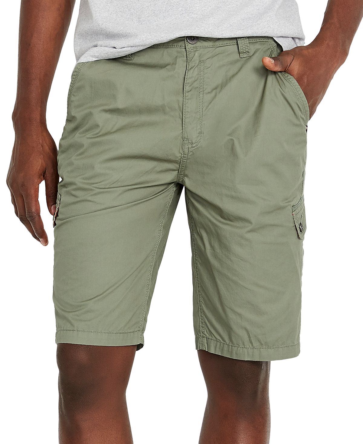 Buffalo David Bitton Howan Cargo Shorts Verde Green
