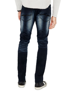 Buffalo David Bitton Skinny Fit Max-x Stretch Moto Jeans Indigo thumbnail 3