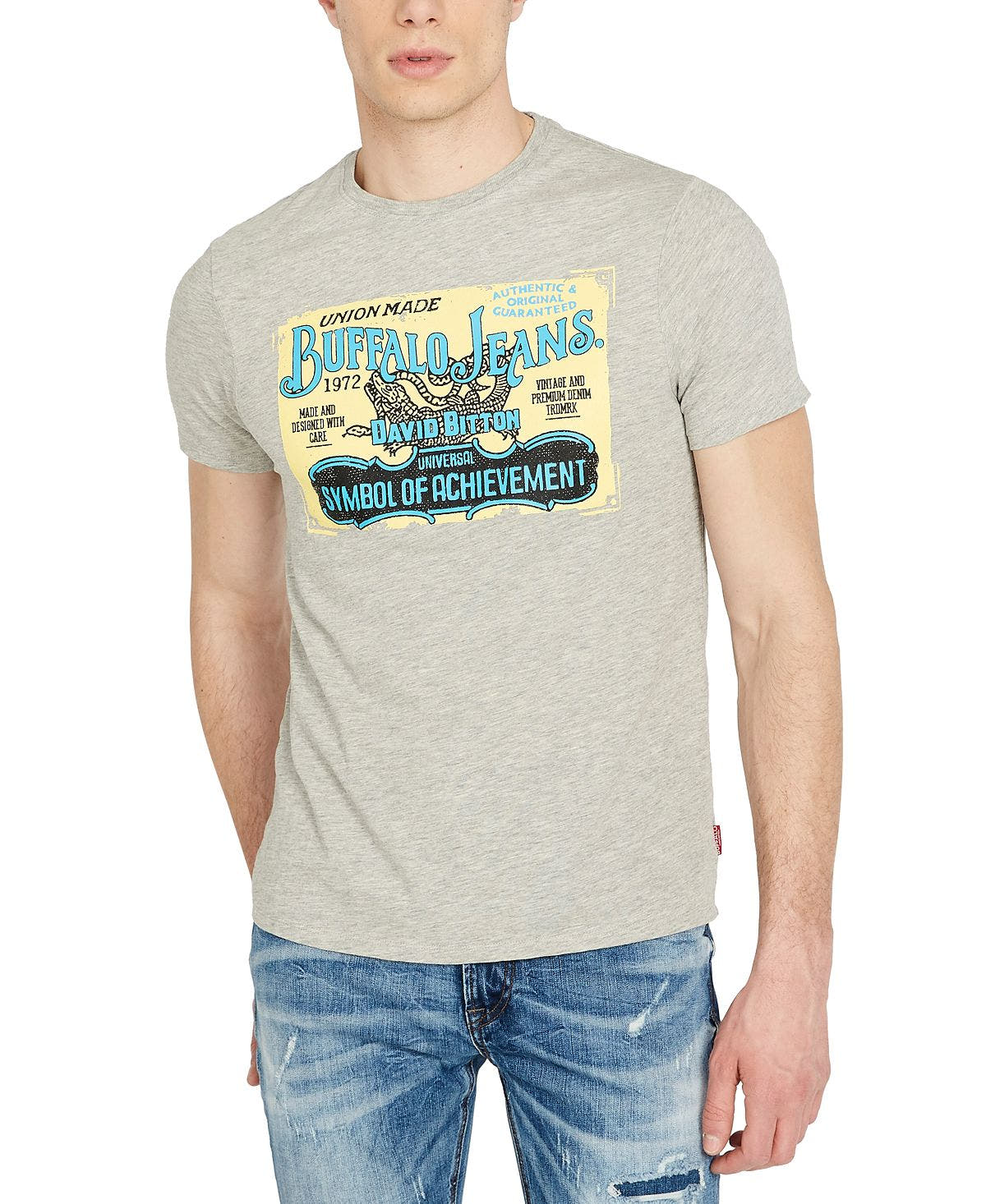 Buffalo David Bitton Tufree Graphic Tee Hthr Grey