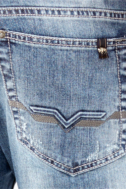 Buffalo by David Bitton Blasted-Blue Driven-X Straight-Stretch Relaxed-Fit Jean thumbnail 3