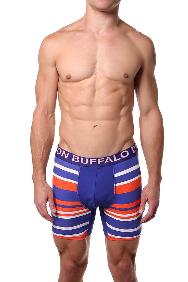 Buffalo by David Bitton Blue/Orange Stripes Boxer Brief