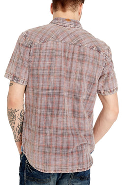 Buffalo by David Bitton Charcoal/Red Plaid Raw Edge Shirt thumbnail 2