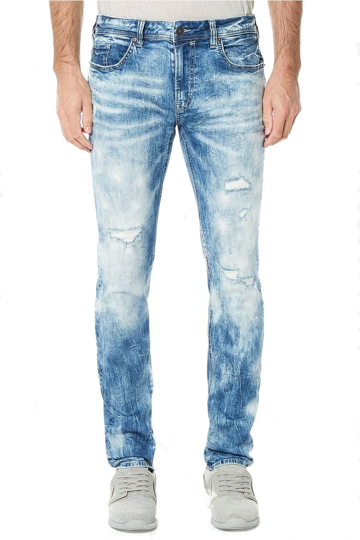 Buffalo by David Bitton Indigo Sanded Skinny-Straight Jeans