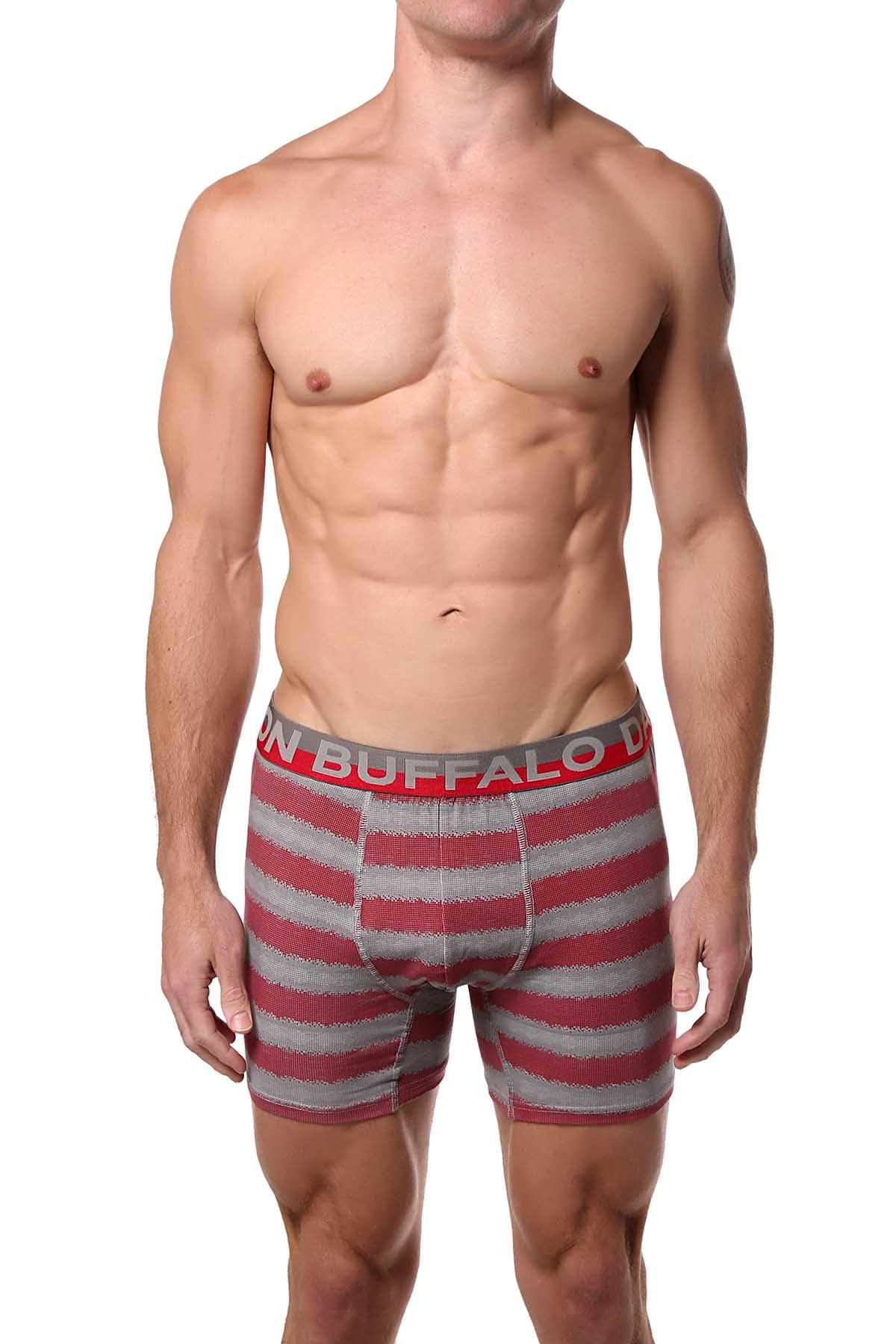 Buffalo by David Bitton Red/Grey Ombre Dot-Stripe Boxer Brief